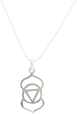 Third Eye (Brow) Chakra Necklace in Sterling Silver on 1mm Bead Chain, 6718
