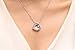 Mondaynoon Deal of the Gift I Love U Forever Women's Dual Heart Pendant Charm Necklace Created Clear Austrian Crystal, 15.7