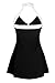 Dokotoo Womens Vintage Sailor Stripes One Piece Skirtini Cover Up Swimdress XXX-Large Black