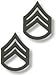 US Army Staff Sergeant Black Collar Device Rank Insignia Pair