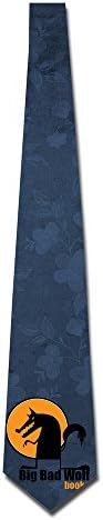 HOTOU Personalized Men's Big Bad Wolf Books Fashion Tie Skinny Neckties