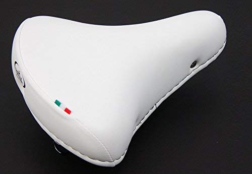 MONTEGRAPPA saddle with springs perfect for Graziella Bike - Holland - City Bike - White colour
