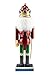 Clever Creations Red and Gold King 10 Inch Traditional Wooden Nutcracker, Festive Christmas Décor for Shelves and Tables