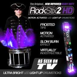 ROCKSTIX UV PURPLE - LED LIGHT UP DRUM STICKS FIRESTIX