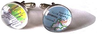 Personalized Map or Photo Cufflinks in Velveteen Cufflinks Box
