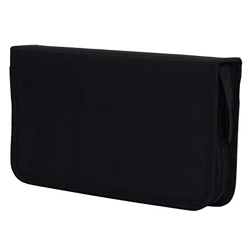 Dvd Case - 80 Disc Cd Dvd Carry Case Wallet Storage Cds Organizer Holder Bag Hard Box Blue Red Black Green - Optical Changer Book Chevy Rack Duplicator Portable Laptop Sleeves Holder Comb