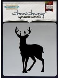 Bulk Buy: Donna Downey (2-Pack) Signature Stencils 8.5in. x 8.5in. Deer In Headlight DD-ST-23