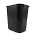 Rubbermaid Commercial Products Deskside Wastebasket/Trash Can, 3.25-Gallon/13-Quart, Black, Small, for Bedroom/Bathroom/Office, Fits Under Desk/Sink/Cabinet, Pack of 12