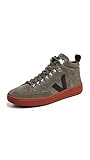 Veja Men's Roraima Bastille Suede Sneakers, Olive/Rust, Green, Red, 7 Medium US