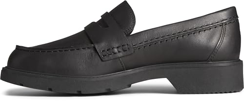 Sperry Women's Wells Penny Loafer, Black, 6 W