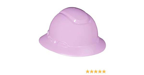 pink full brim hard hat