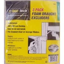 3pk x 4 Metres Foam Draught Excluder