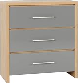 Seconique Seville Bedroom Set Grey Gloss Light Oak Wardrobe Furniture view 3