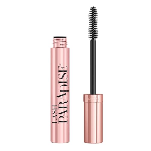 L'Oreal Paris Voluminous Makeup Lash Paradise Mascara, Voluptuous Volume, Intense Length, Feathery Soft Full Lashes, No Flaking, No Smudging, No Clumping, Blackest Black, 1 Count