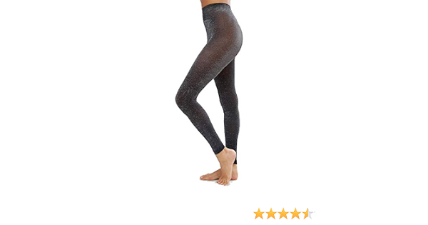 Gipsy Footless Glitter Tights-Black 
