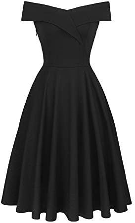 Women's Summer Vintage Off The Shoulder Dresses Party Cocktail Evening Dresses