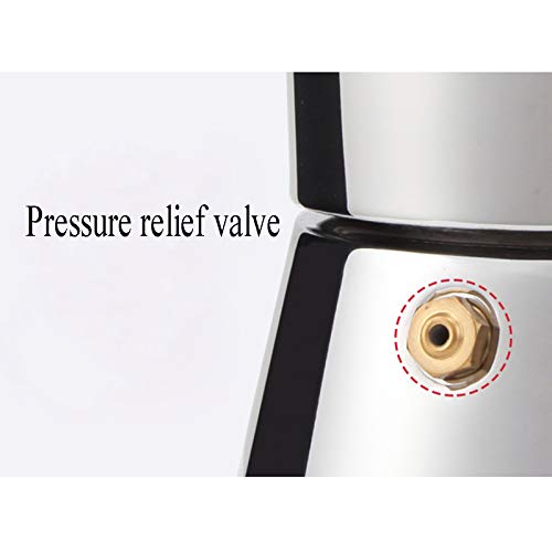 CSDY-Mokka Pot Espressokocher - Edelstahl Italienische Mokka Kanne Induktionsherd, Gas, Keramik, Elektrik Ohne Aluminium… – Bild 6
