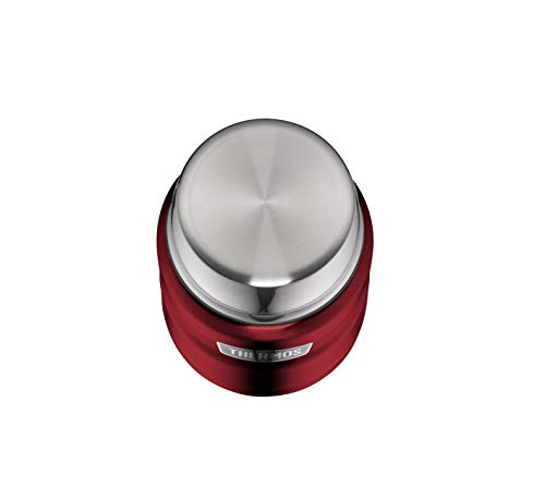 Thermos Stainless King Thermobehälter für Essen rot 0,47l - Edelstahl, absolut dicht, hält Speisen 9h heià & 14h kalt, mit klappbarem Löffel, BPA-frei – Bild 3