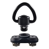 JIALITTE M-lok S-ling Swivel 1 Inch QD S-ling Mount Adapter Attachment for M lok Rail (1 Inch S-ling + M-lok - Pointed)