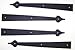 Set of 4 Decorative Carriage House Garage Door Hinges-Spear End