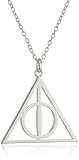 Harry Potter Silver Plated Deathly Hollows Symbol Pendant Necklace