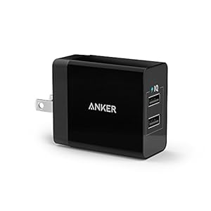 Anker 24W 2ポート USB急速充電器 【iPhone&Android対応 / 折畳式プラグ搭載】 (ブラック) A2021111