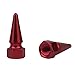 Senzeal 5X Spike Style Polished Aluminium Tyre Valve Caps for Car Bike Truck Red
