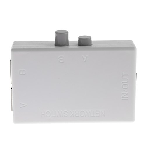 image for D DOLITY 2Piece RJ45 Manual Network Switch Selector Mini LAN Cable Swi