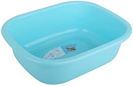 Battletter Plastic Thickening Square Baby Wash Basin Fruits Basin (Medium size:35x28x11cm/13.78x11.02x4.33inches, blue)
