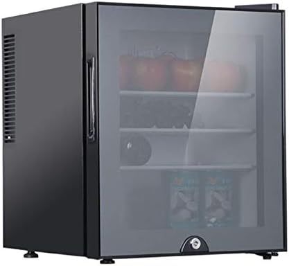 売り出し 黒ワイン ドリンク冷蔵庫スキンケア製品用低エネルギーミニ冷蔵庫寝室のリビングルームのオフィス用に静かな30リットルのポータブルミニ冷蔵庫 ガラスドア