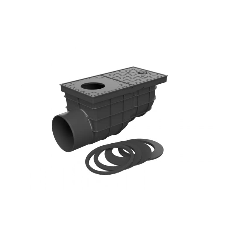 Underground Drainage Bottle Gully Floor Drain Water Trap Hopper 305x155mm Ø110mm