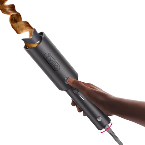 TYMO Curlpro Automatic Curling Iron Hair Curler Portable 32 mm with 3 Adjustable Temperatures, Anti-scald, Ceramic Curler Short and Long Hair, Metal Grey