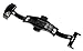 RECHERE 22mm Stainless Steel Push Button Butterfly Deployment Clasp for Leather Watch Band Strap Black