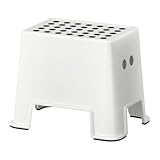 ikea Bolmen 801.595.19 Slip Resistant Step Stool, Height 12 1/4 inches, white, black