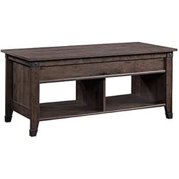 Sauder Carson Forge Lift-Top Table, Coffee Oak finish