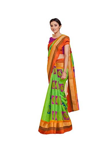 womens cotton saree with unstitched blouse piece [Uniform n8]