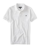 Aeropostale Men's A87 Solid Logo Piqu? Polo Shirt L Bleach