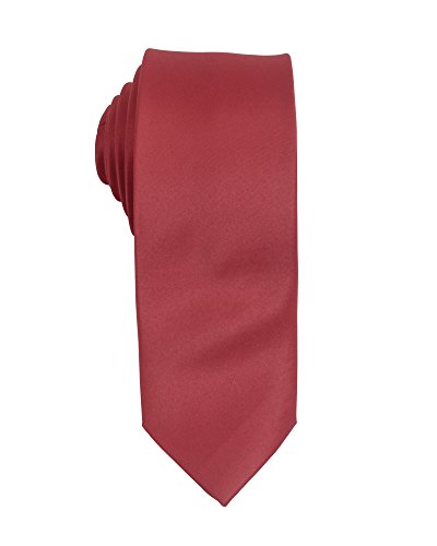 3 Pieces Poly Satin Solid Slim Tie
