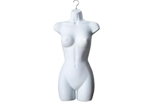 White Female Plastic Mannequin Torso Form