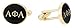Cuff-Daddy Alpha Phi Alpha Black Gold Cuff Links - One Pair with Presentation Gift Box