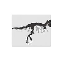 JGYJF Hanging Wall Decor Skeleton of Dinosaur Wall Paintings Boys Canvas Wall Art Print Decor for Home 20x16 Inch