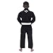 Elite Sports IBJJF Ultra Light BJJ Brazilian Jiu Jitsu Gi for Kids with Preshrunk Fabric and Free Belt, Black