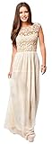 Genluna Lovaru Women's Sexy Crochet Chiffon Summer Sleeveless Maxi Dress