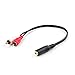 TNP 3.5mm to RCA Stereo Audio Cable Adapter - 3.5mm Female to Stereo RCA Male Bi-Directional AUX Auxiliary Male Headphone Jack Plug Y Splitter to Left/Right 2RCA Male Connector Plug Wire Cord