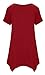 DB MOON Flowy Swing Tops Plus Size ( Wine Red,3XL )