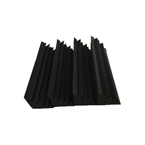 8 Pack of 4.6 in X 4.6 in X 19 in Black Soundproofing Insulation Bass Trap Acoustic Wall Foam Padding Studio Foam Tiles (8PCS, Black) (8pcs, Black)