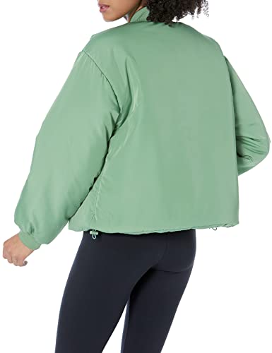 AMAZON ESSENTIALS WOMEN’S RELAXED-FIT RECYCLED POLYESTER PADDED CROPPED BOMBER JACKET (AVAILABLE IN PLUS SIZE) (PREVIOUSLY AMAZON AWARE), SAGE GREEN, 3X