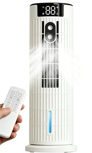 Portable Air Conditioner | Dual Remote Control and Touch Control | 3 in 1 Cooling with Humidification | 800ml Tank | Strong Wind Up to 7.5m/s | Quiet and Efficient