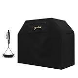 Syntus Grill Cover with Grill Brush 58 Inches Waterproof Heavy Duty BBQ Covers Gas Grill Cover for Weber, Brinkmann, Char Broil, Holland, Jenn Air