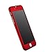 AutumnFall New Hybrid Tempered Glass+Acrylic Hard Case Cover for iPhone 6s Plus (Red)